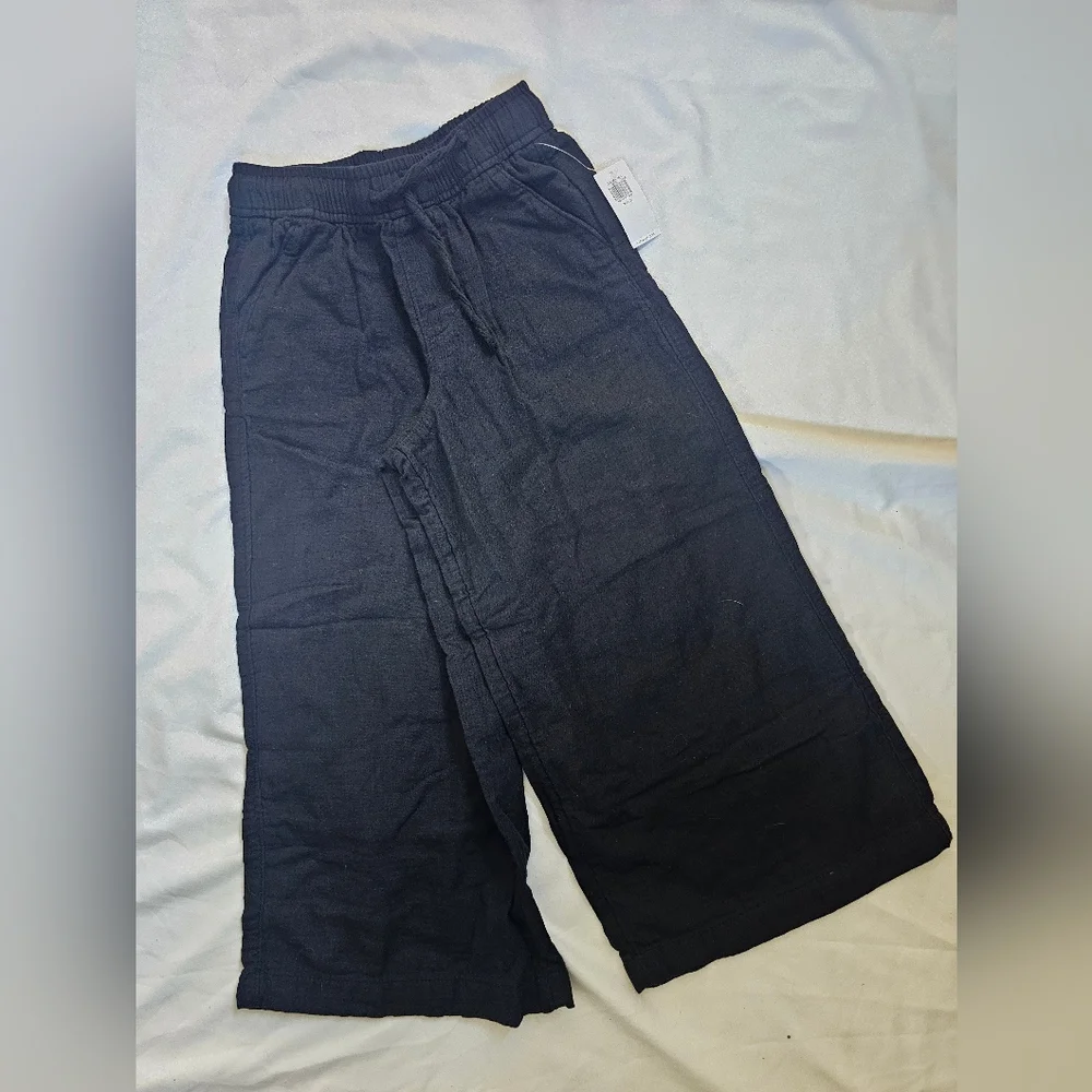 Old Navy Black Loose High-Waisted Wide-Leg Pants- Small (6/7)- NWT